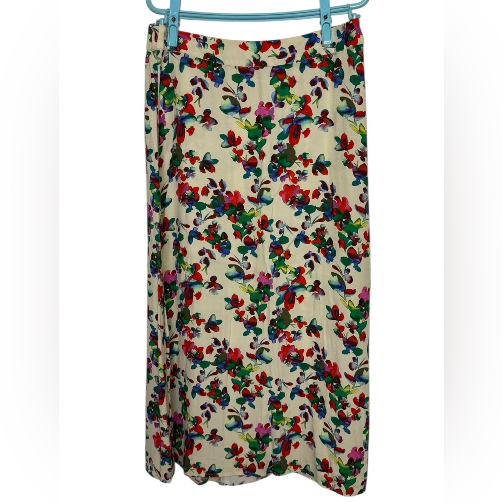 ICHI Floral Print Midi Skirt Size S Size 38 Spring Summer Vacation Resort Wear